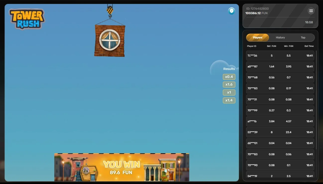 Tower Rush Win - Bonus